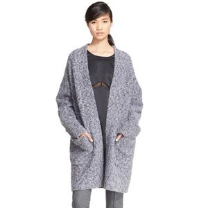 Rag and bone Diana grey wool blend sweater coat size small